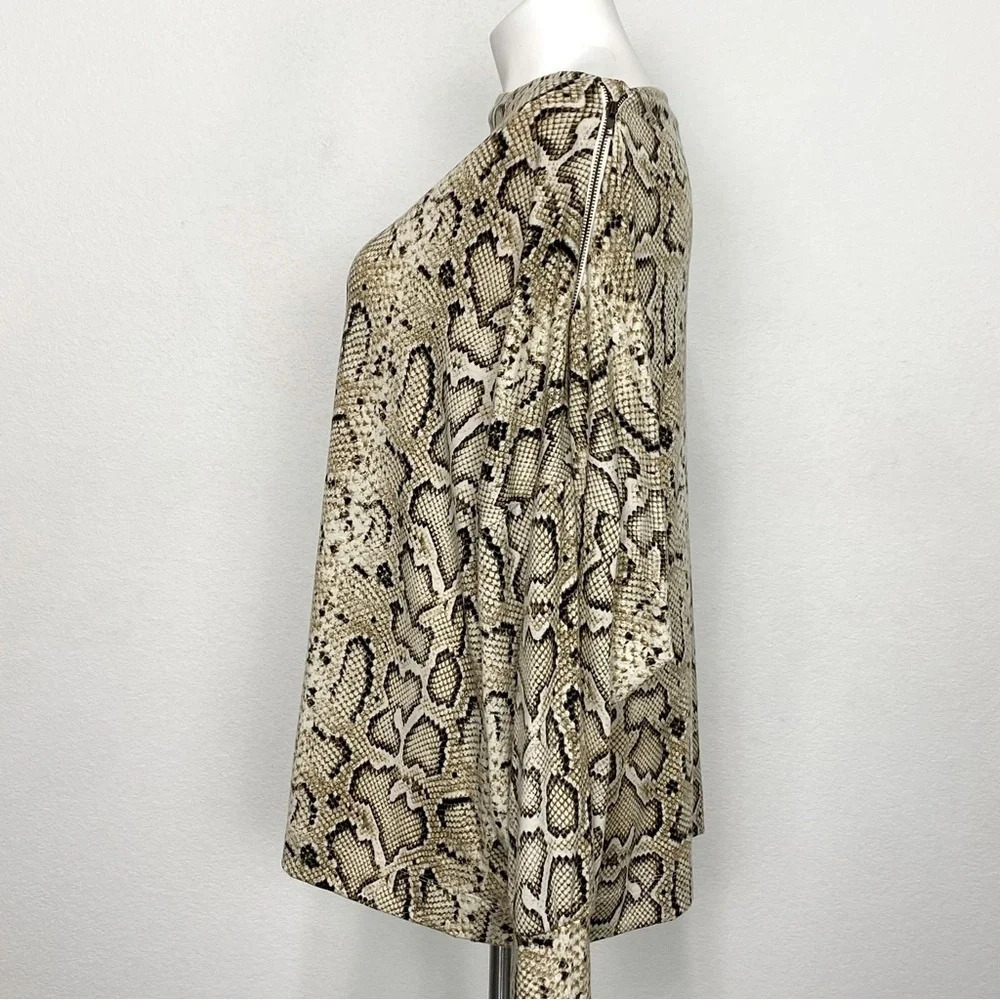 Hayden Tan Black Snake Print Boat Neck Long Sleeve Pullover Blouse Size 3X - Picture 5 of 9